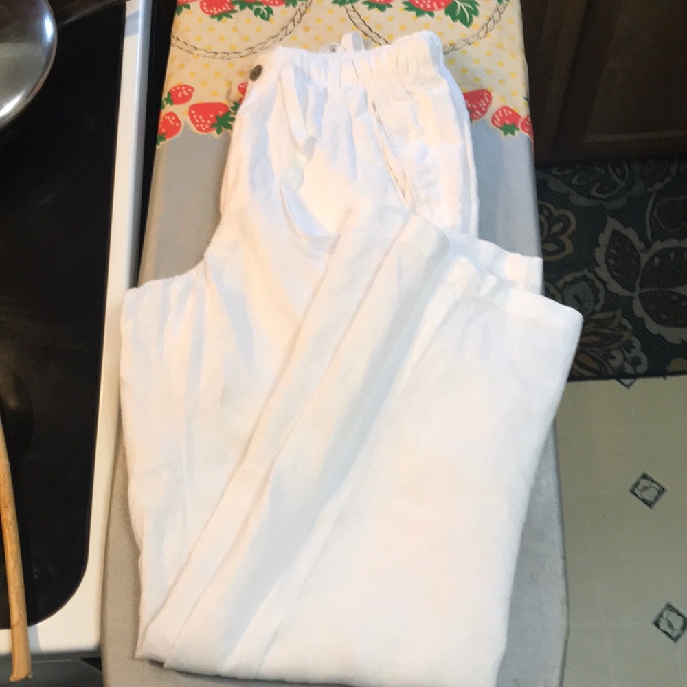 Tasso Elba 💯 linen white pants - Picture 4 of 4